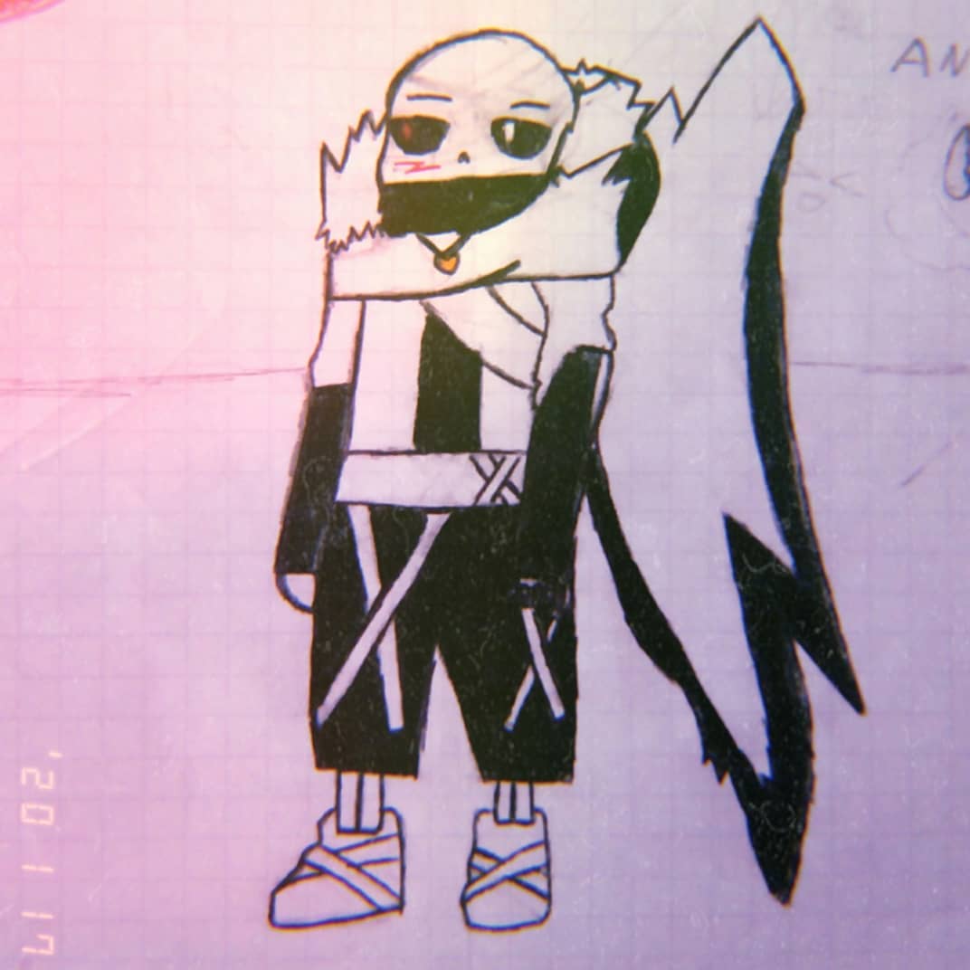 cryinginky on X: First post, Cross Sans redraw 2020vs2016