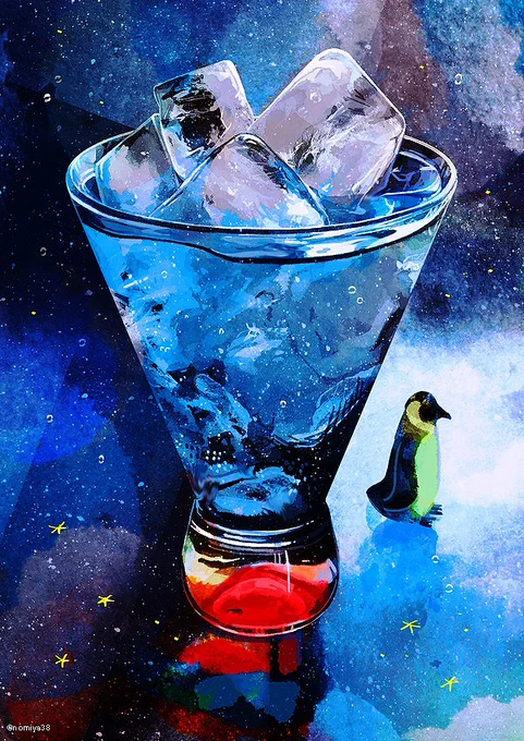 青い飲み物 #これを見た人は青色の画像を貼れ 