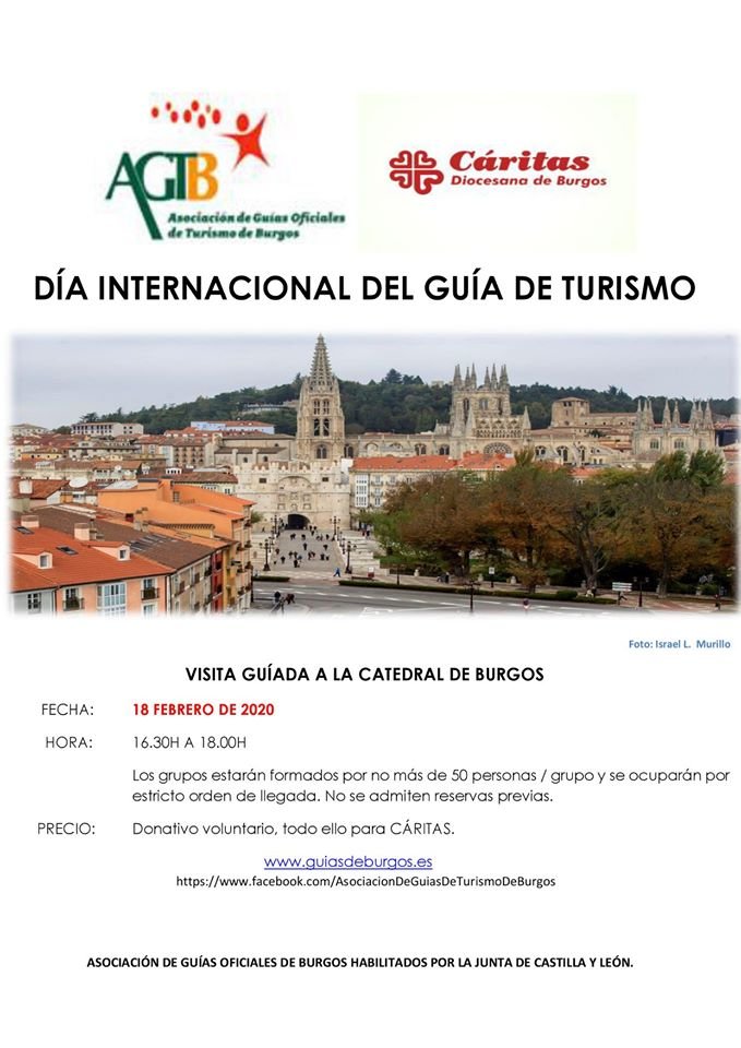 Gran iniciativa de la Asociación de Guías de Turismo de Burgos para celebrar su festividad a favor de Cáritas. #TurismoBurgos #Burgos
