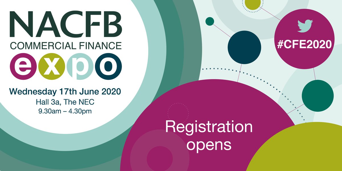 📢 Registration has now opened for this year's <a href="/NACFB/">NACFB</a> Commercial Finance Expo.

🗓️ It's the UK’s biggest commercial lending trade show and it returns to <a href="/thenec/">The NEC</a> on Wednesday 17th June.

👉 If you haven't already registered you can do so here: commercialfinanceexpo.co.uk #CFE2020