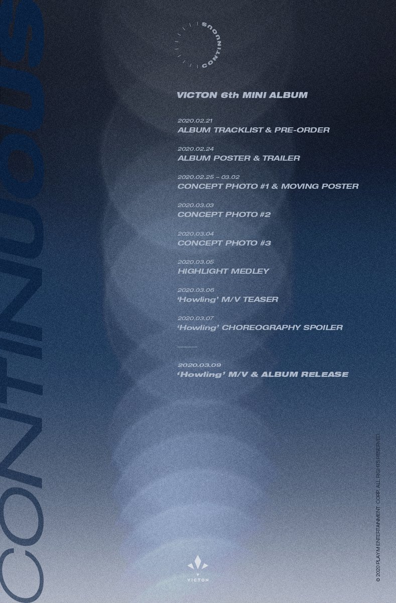 VICTON1109's tweet photo. [#빅톤] VICTON 6th MINI ALBUM
[CONTINUOUS] SCHEDULER

2020.03.09 18:00

#VICTON #CONTINUOUS https://t.co/AlSU7qo3fP