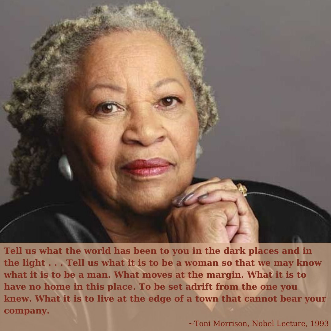 LUofPALibrary's tweet photo. Happy 89th Birthday to griot Toni Morrison! We speak your name, remember your wisdom, and share your stories. You were our best thing! #TuesdayThoughts https://t.co/KQ9O0tsFnu