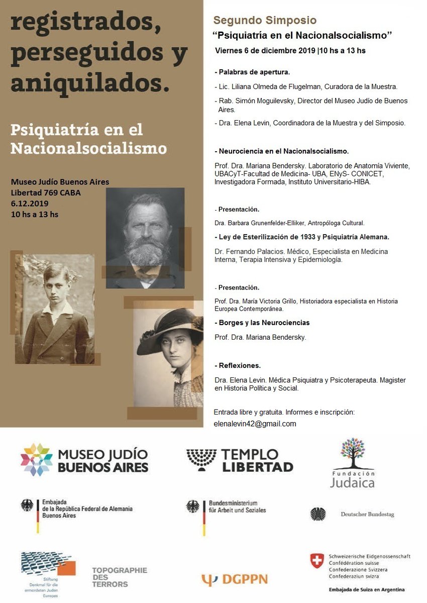 III Simposio y cierre de muestra, Psiquiatría en el Nacionalsocialismo - mailchi.mp/bd0ee8d1cca3/i…