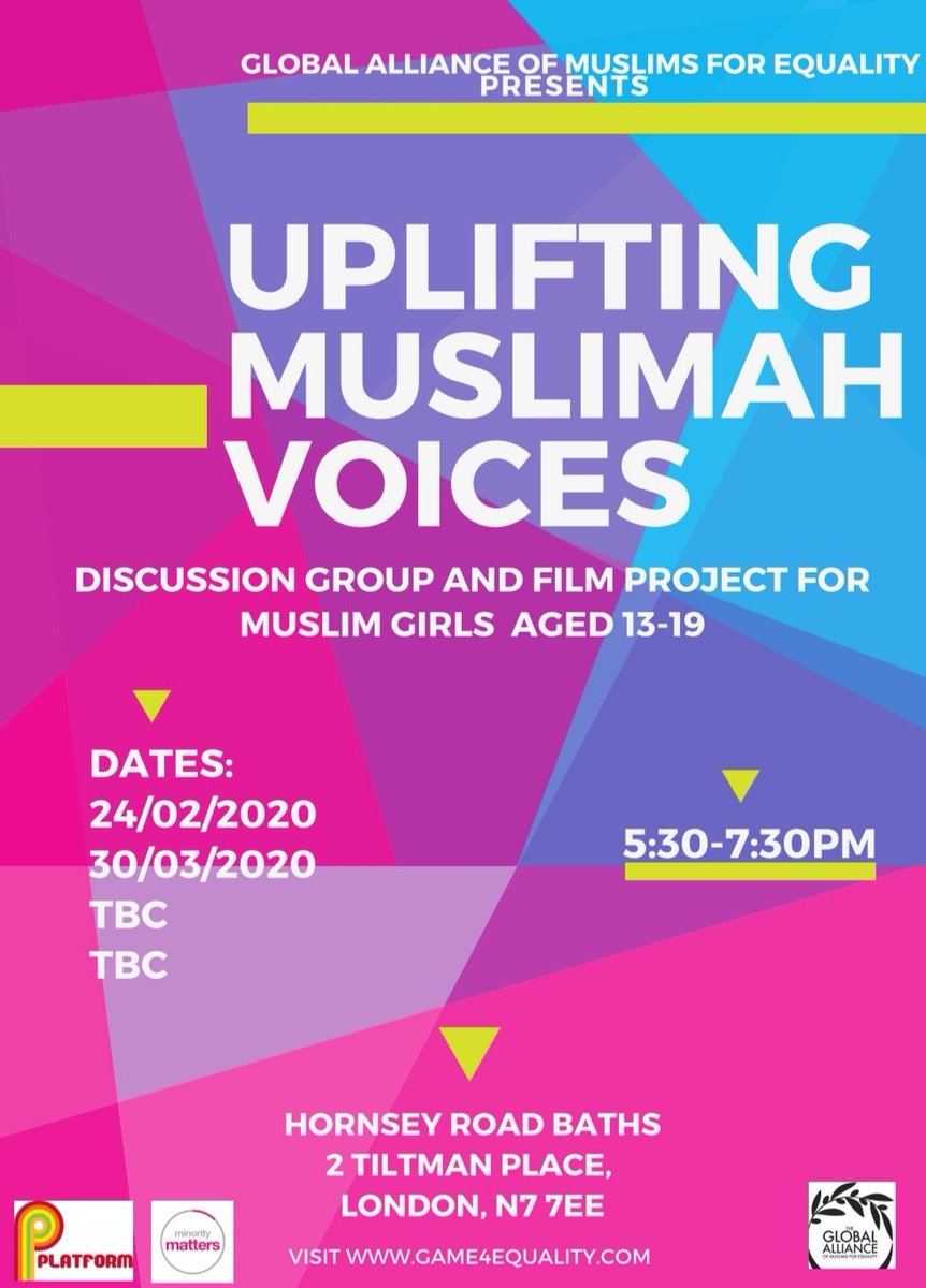 GAMEteamUK's tweet image. 🗣️CALLING ALL YOUNG MUSLIMAHS🗣️

Join us next Monday for the 2nd session of Uplifting Muslimah Voices - our new project with @platformhub!