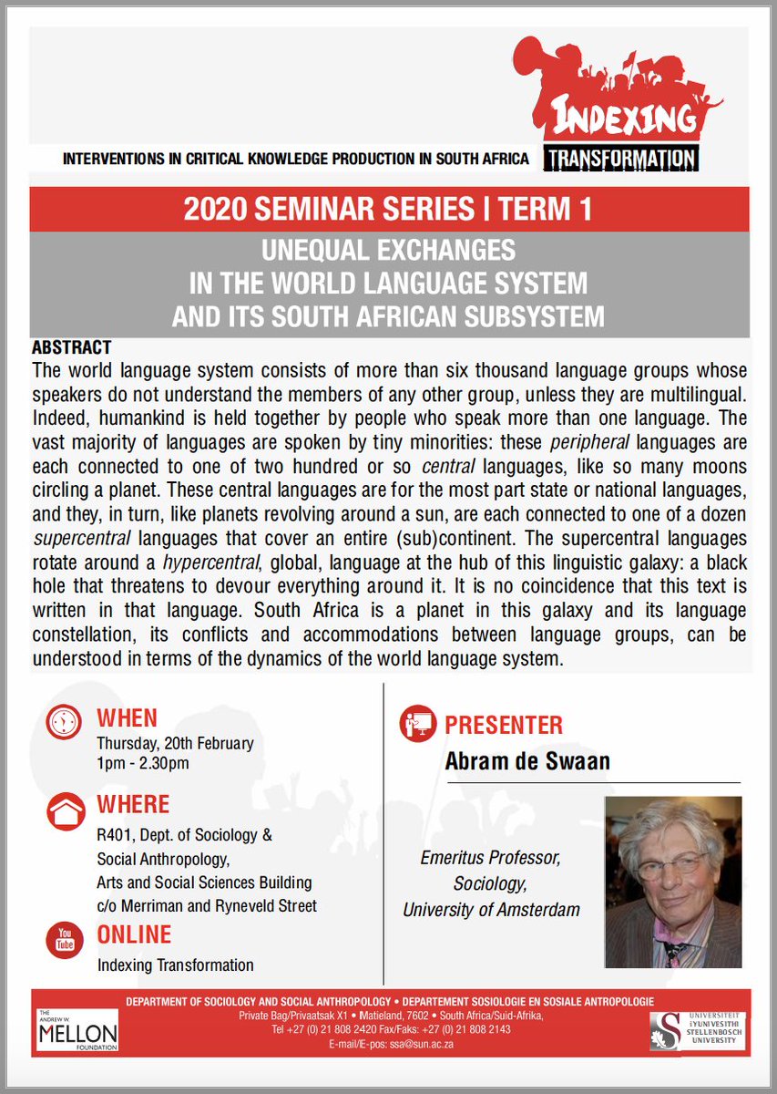 Sociology and Social Anthropology at Stellenbosch tweet media