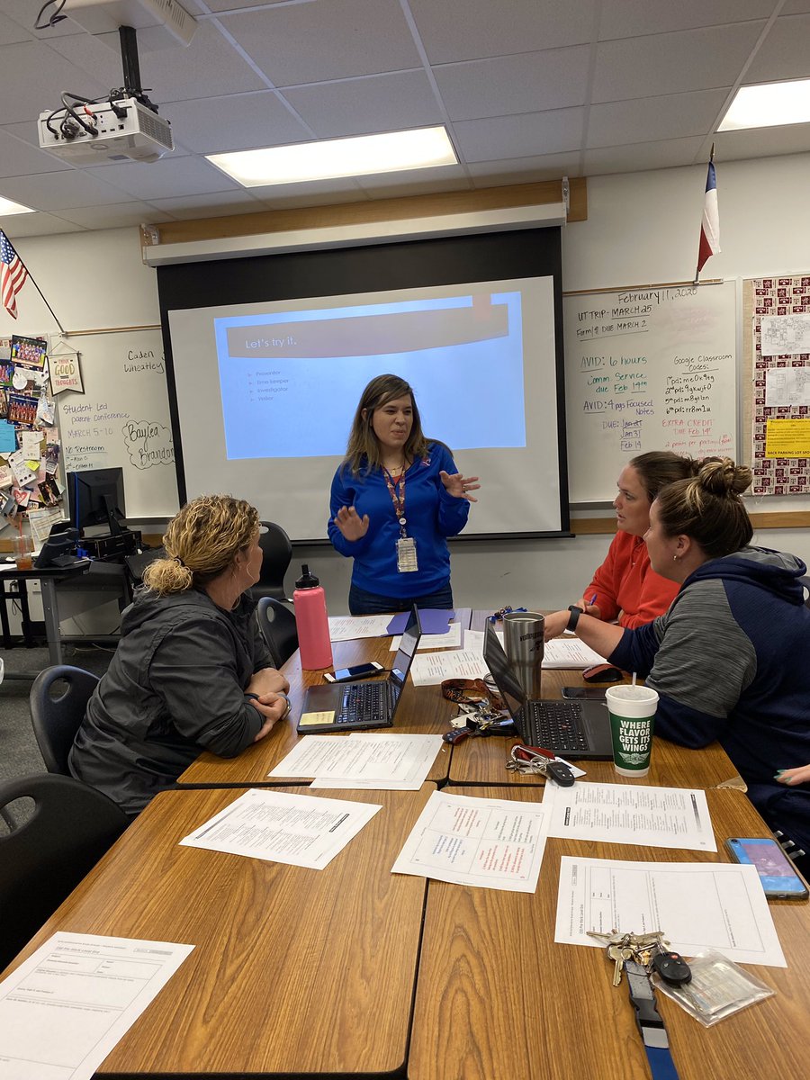 LHS prof comm teachers learning how to implement collaborative study groups. Thanks Ms. Garcia and Mrs. Clayton for sharing! <a href="/Lion_Counseling/">LHS Counseling Services</a> <a href="/LeanderISD_AVID/">Leander ISD AVID</a> @LHSCollegeCtr