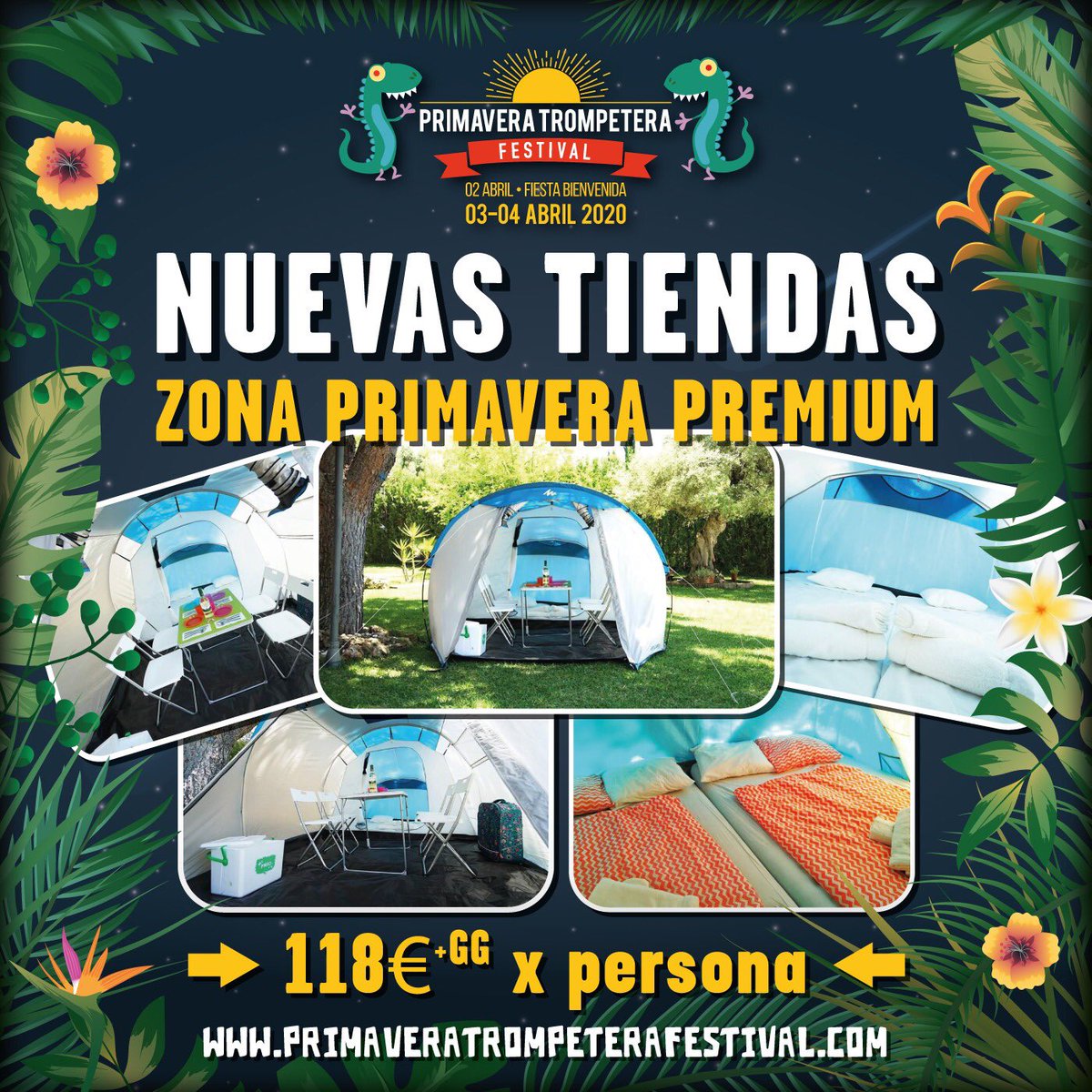 primatrompefest's tweet photo. 🏕Novedad! Esta año tenemos zona Primavera premium! 🏕 Tenéis toda la info en nuestra web!
https://t.co/9MgflF0DWW
.
.
.
#PTF2020 #circuitodejerez #jerezdelafrontera #zonaprimavera https://t.co/NOlInZYOtM