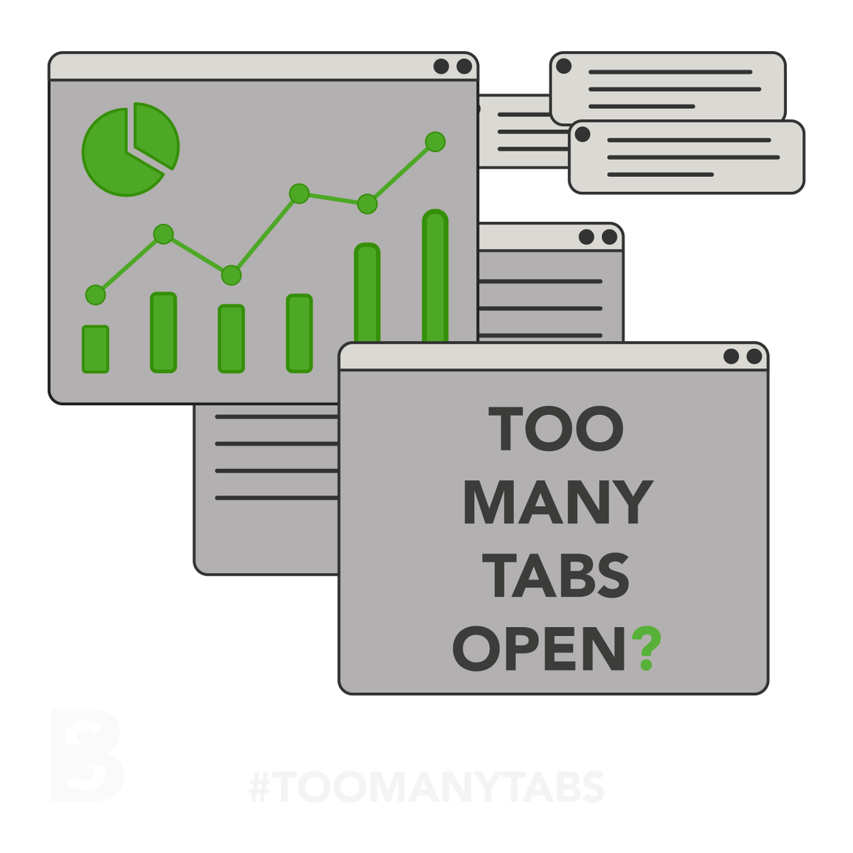 bespoke_ws's tweet image. Does your work desktop look like this? Far too many tabs open. Our bespoke software is just one! One application, Unlimited possibilities. 👩‍💻👨‍💻🕺
#oneapplication #unlimitedpossibilities #tidydesktop #tidymind