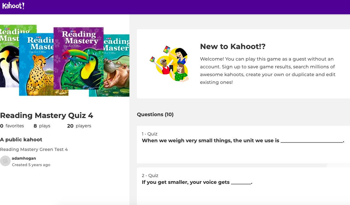 thead777's tweet photo. Doing a Kahoot for review before our reading test. The students love it! #swcpassport #wcpassport #HSTElem https://t.co/od8eXG2vjA