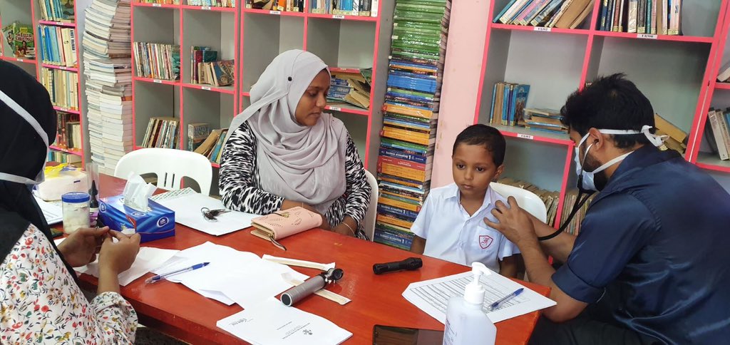 Health screening of Feydhoo school students conducted by <a href="/sfhc_mv/">Feydhoo Health Centre</a> has commenced <a href="/MoHmv/">Ministry of Health, Family and Welfare</a> <a href="/presidencymv/">The President's Office</a> <a href="/eduGS_45/">Feydhoo School</a>