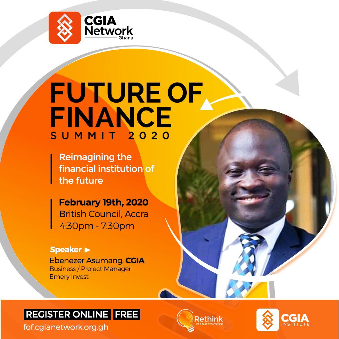 cgia_institute's tweet photo. #FOF2020 "This year's Future of Finance Summit 2020 will be held at the British Council Auditorium in Accra on February 19, 2020
#cgiainstitute #cgia #finance #fof2020 #cgiaghana https://t.co/iJogYlY4gc