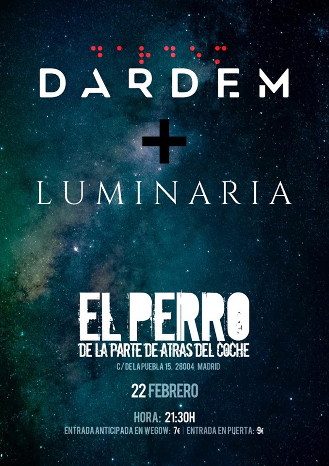 LUMINARIA y DARDEM actuarán el 22 de febrero en Madrid

bit.ly/325B8g7

<a href="/luminariarock/">LUMINARIA</a> <a href="/Dardem/">Dardem</a> <a href="/madridbolos/">MadridBolos (Conciertos🎙️Festivales)</a> <a href="/ConciertosenMad/">Conciertos en Madrid</a>