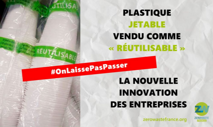 [#OnLaissePasPasser] Depuis le 01/01/20, des produits jetables en #plastique sont interdits à la vente. Cependant certaines entreprises continuent de commercialiser ces articles en les qualifiant de "réutilisables" <a href="/ZeroWasteFR/">Zero Waste France</a> dénonce ces pratiques 👉 bit.ly/32azbyP