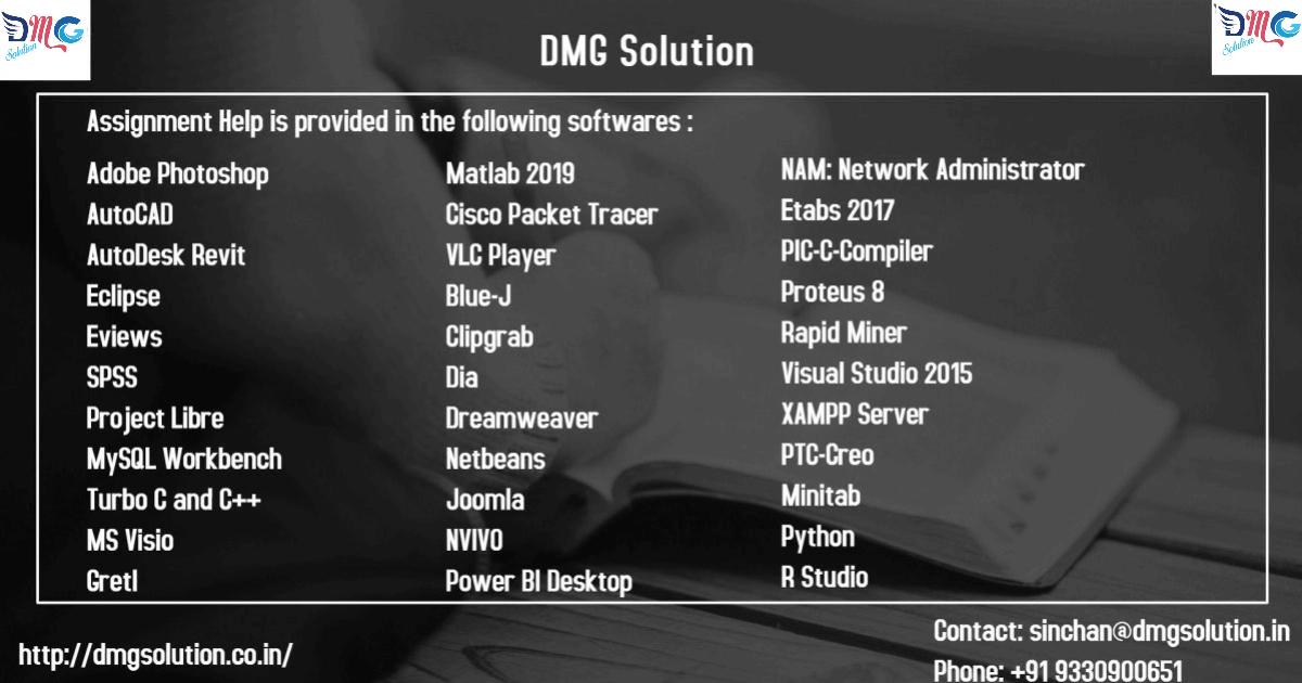 DmgSinchan's tweet image. DMG Solution provides assignment help in all fields and specialises in technical projects. 
Contact: sinchan@dmgsolution.in
+91 9330900651
#DMGSOLUTION,#ASSIGNMENTHELP,#matlab,#pythonassignment, #softwareassignment #javaassignment #academichelp #essaywriting #dissertationwriting