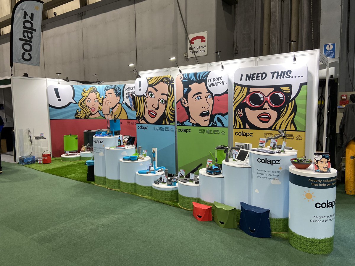 All set for day 1 <a href="/CaravanCampShow/">Caravan, Camping & Motorhome Show</a> stand 5615 #colapz