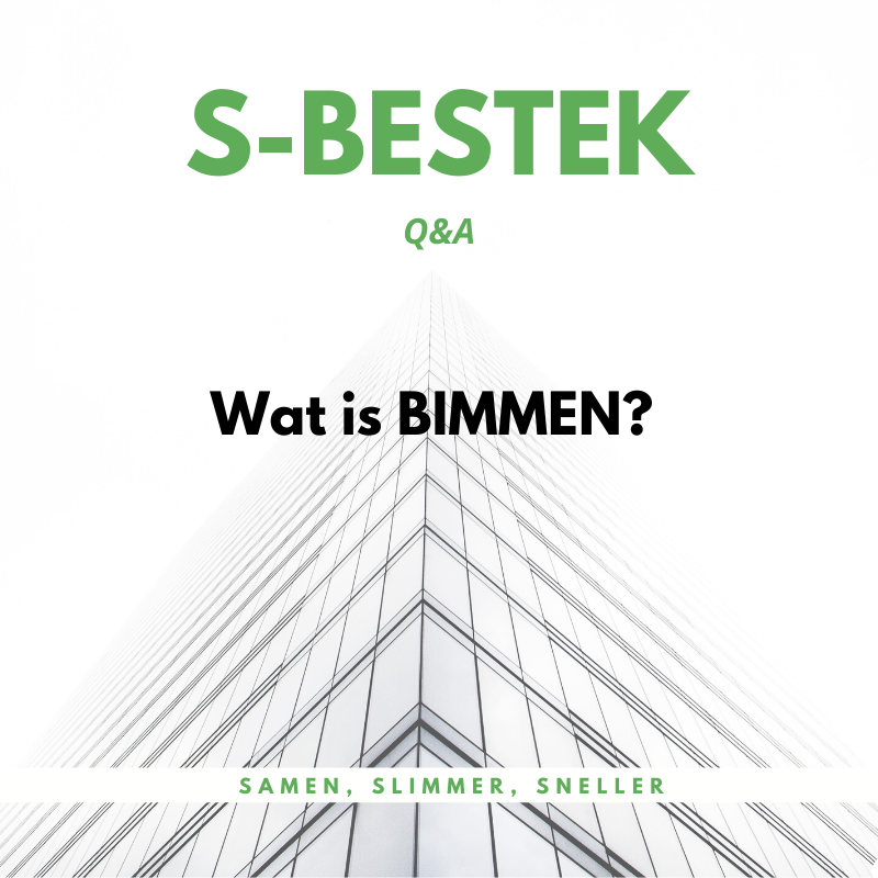 SBestek's tweet photo. Q: Wat is BIMMEN? 
&amp;
A:  De mogelijkheid om online bestekken te delen met ander disciplines, noemen wij BIMMEN. Dit zorgt voor het verbinden van marktpartijen. 

Hoe belangrijk achten jullie deze verbinding? 

#verbinding #bouw #BIM #bimmen https://t.co/tzNBwwdCRS
