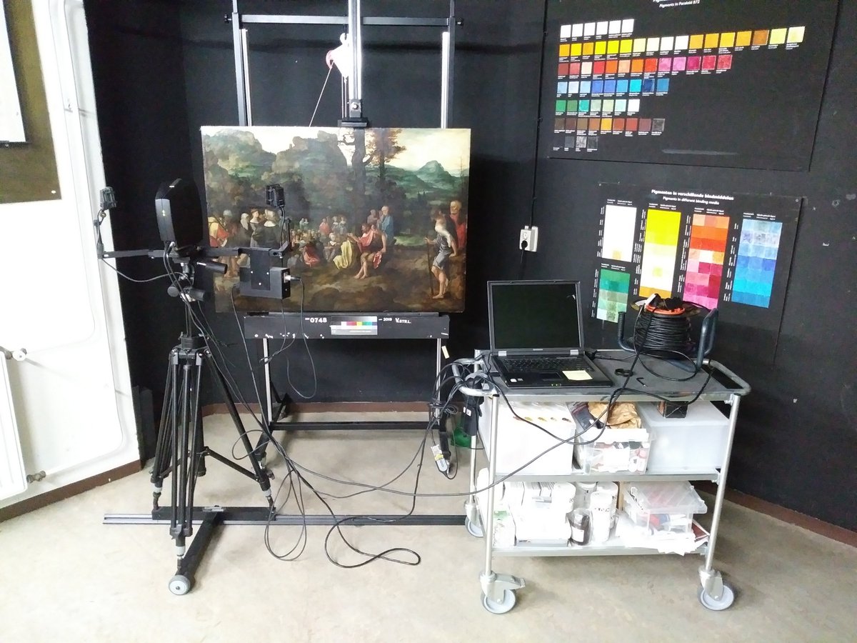 GaylenVankan's tweet photo. Already one week since I had the great opportunity to make an infrared reflectography of a painting attributed to Jan Swart van Groningen in @RijksmuseumT 
Many thanks to Ingeborg Smit for her warm welcoming and her precious help. https://t.co/KH6107ET67