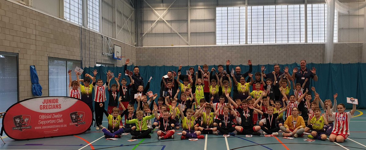 JuniorGrecians's tweet photo. The @OfficialECFC Junior Grecians February Football Frenzy took place on Sunday. It was a fun filled event featuring coaching & games led by @ExeterCCT & saw a very welcome guest appearence by @joshkey1999. Our thanks to all who attended, Ben Watson & Josh! #ecfc #jgzone https://t.co/XQMikMYzO3