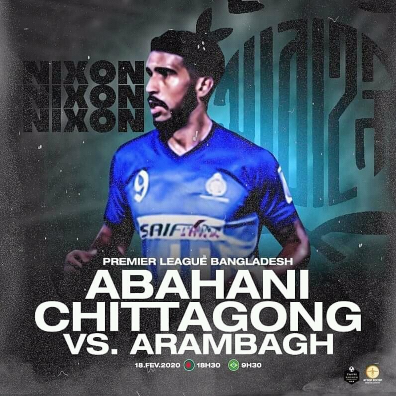 Actionsoccer_'s tweet photo. Nosso craque @nixonguylherme9 terá mais um importante compromisso pela Bangladesh Premier League. O time venceu a sua primeira partida e vai tentar a vitória nesta terça-feira para embalar de vez na competição. Pra cima deles fera. Boa sorte.

#futebol #bangladeshpremierleague https://t.co/tv4XOYCJ1Z