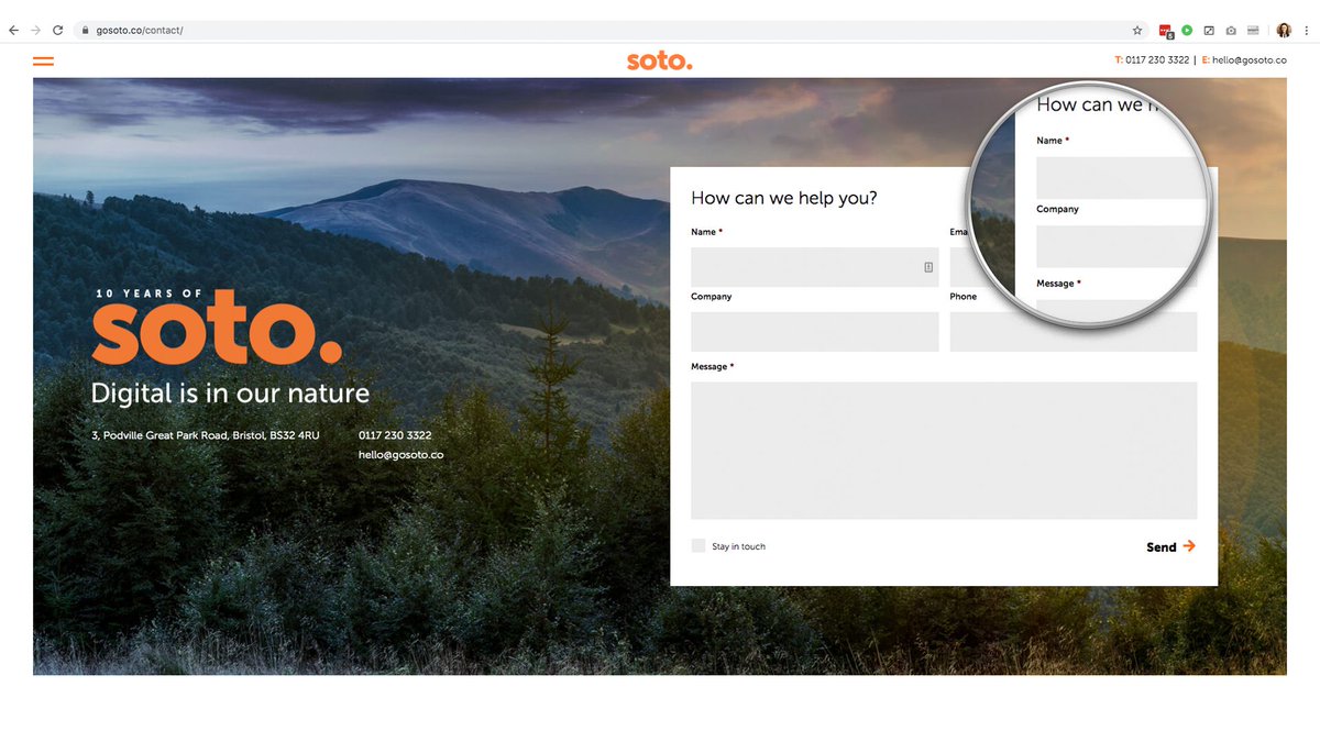 wearesoto's tweet photo. Part 1 of 'How well is your contact form working for you?'... 

Your website’s contact form is one of the most important tools you have to connect with visitors to your site. 

Here are a few simple contact form usability guidelines...
#Contact #websites 
https://t.co/OB0ZGwyxXD https://t.co/yWo3vEx8W0