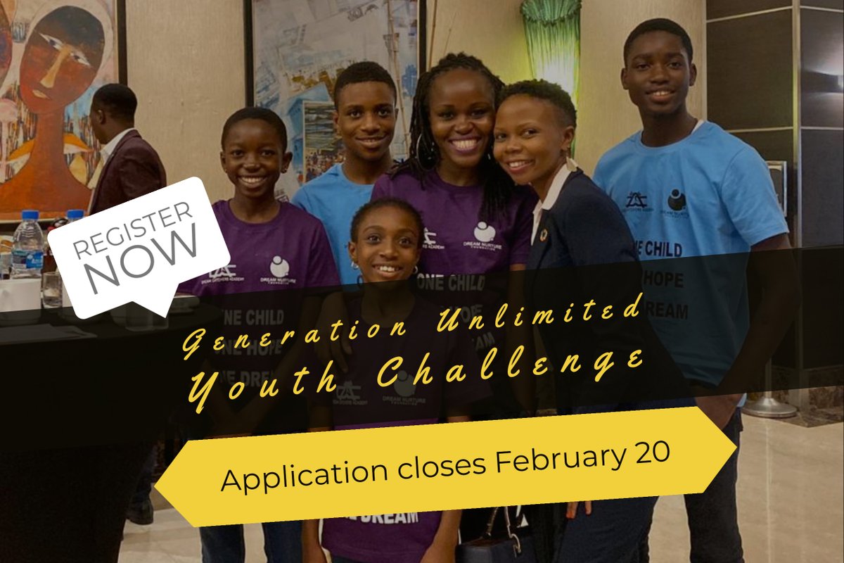 UNICEF_Nigeria's tweet photo. 2 more days to go! Are you an innovative youth who can proffer solutions that can help your immediate community? Do you reside in Lagos or Borno State? Are you aged between 14 - 24? Then, apply for the @_GenUnlimited Challenge.  Apply here👇 :  https://t.co/5bTUFYIKhc https://t.co/MC9mN9mMQP