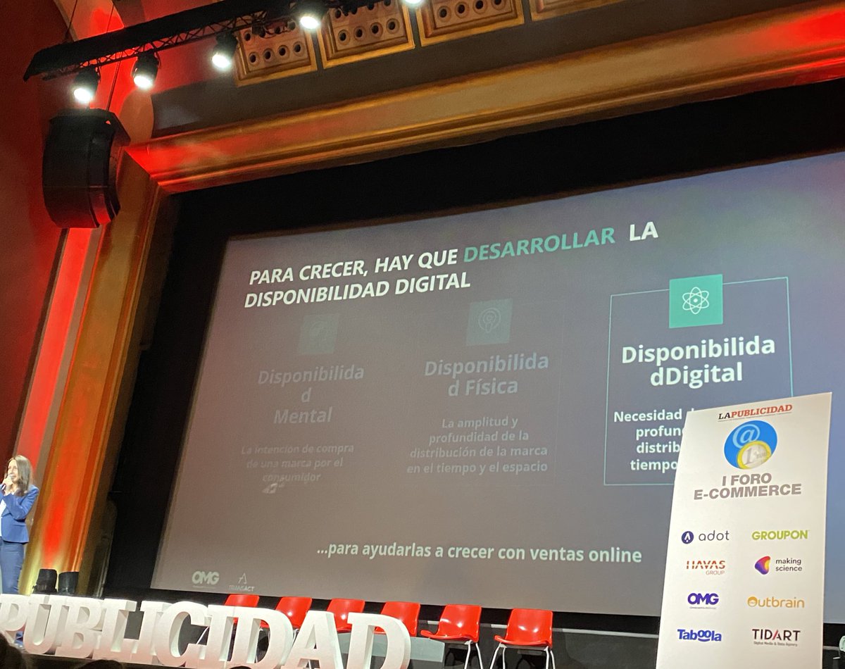 _martasaez's tweet photo. @carmenlimia para que una marca pueda crecer hay que trabajar no solamente la disponibilidad mental y física  sino también la disponibilidad digital  #ForoEcommerce #transact https://t.co/WZwl76n4aL