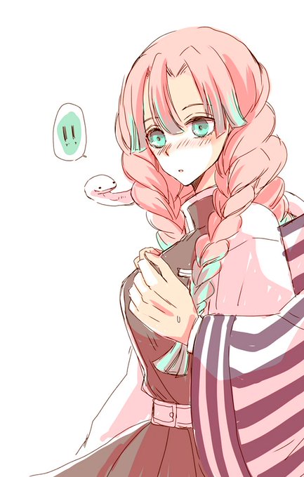 萌子＆イリアさんがTwitterに投稿した甘露寺蜜璃(鬼滅の刃)のイラスト。