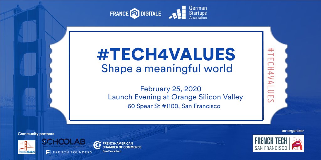 Quand la tech rime avec valeurs : nous lançons le mouvement #Tech4Values !

Envie de travailler pour une boîte qui a du sens &amp; un impact positif ?
Rdv le 25 février à #SanFrancisco avec <a href="/katborlongan/">Kat Borlongan</a> <a href="/mazaic/">Fred Mazzella</a> <a href="/INSEAD/">INSEAD</a> <a href="/Stanford/">Stanford University</a> <a href="/malekzadeh/">Reza Malekzadeh</a> <a href="/daviskris10/">Kristen Davis</a> 👉 bit.ly/31RvptX