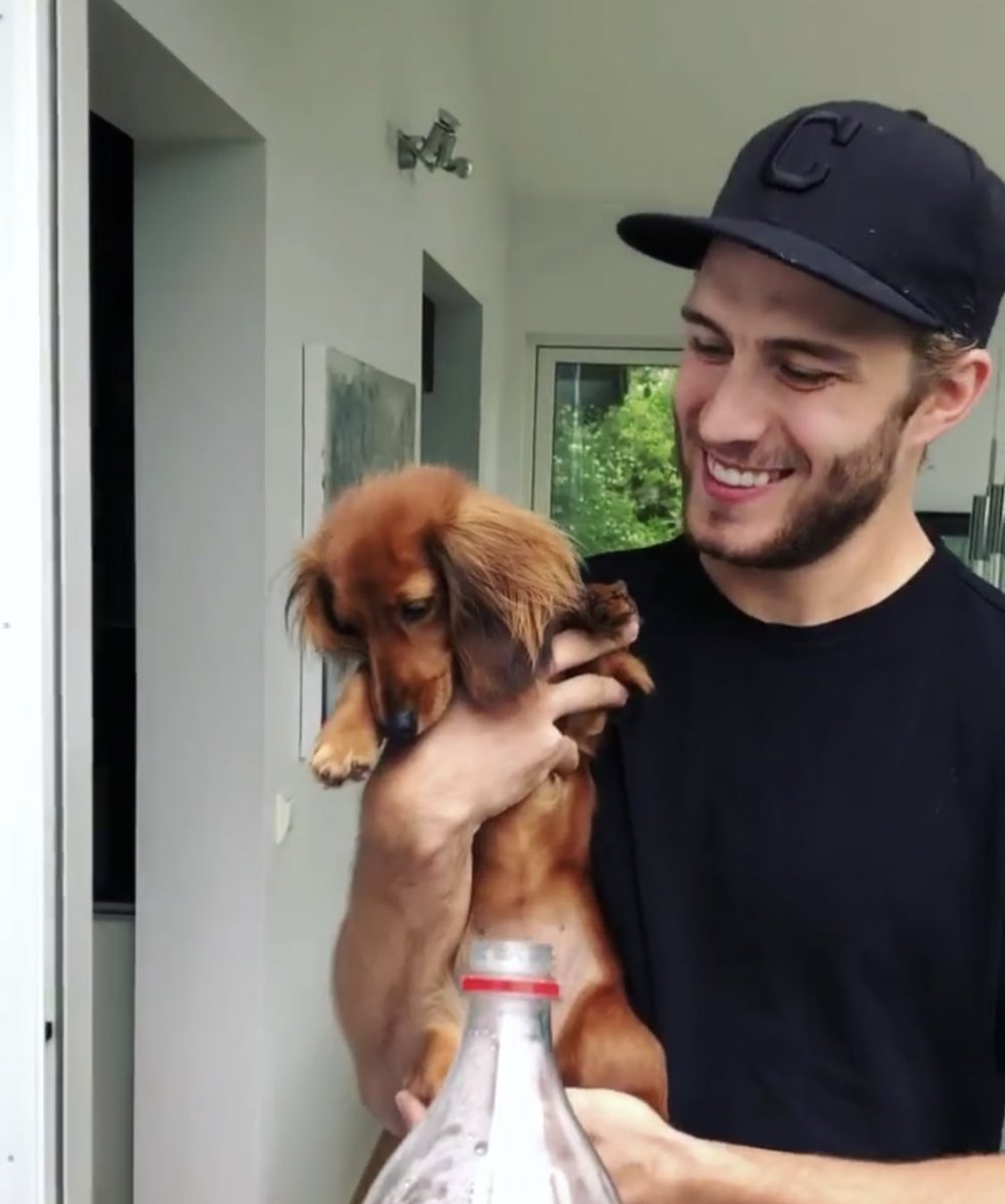 Day 48the most precious thing you’ll ever seeAlexander Wennberg being the best dog dad