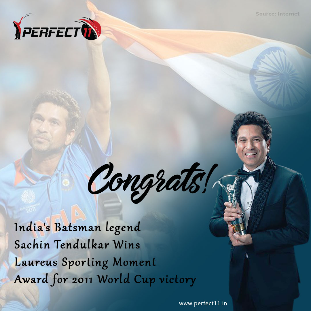 RbGenie's tweet photo. Congratulations India's batsman legend Sachin Tendulkar!!!!!!
Legendary Batsman Sachin Tendulkar Receive the greatest Laureus Sporting Moment Award on Monday night.

#Congratulations #SachinTendulkar #india #WorldCup #win #WorldCup2011 #cricket #sports #fantasycricket #perfect11 https://t.co/HNUQQfrF4s