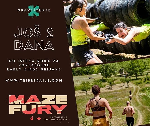 TribeTrails's tweet photo. Ostalo je još samo 2 dana za Early birds uplate kotizacija. Ostvarite pravo na povlašćeni učesnički paket. ⁣
⁣
https://t.co/Ti3lr7TRWo⁣
⁣
#tribetrails #themazefury #themaze #maze2020 #trkasapreprekama #avanturistickatrka #trailtrcanje #ocr #obstaclec… https://t.co/xMT9No4FSG https://t.co/HhijYVbVOx