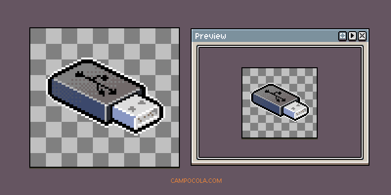 CampoCola's tweet photo. usb trident 
@Pixel_Dailies Made in @aseprite  #pixelart #technologie #hacker #usb #data #protect #art #pixel_dailies https://t.co/URlct8nDW9