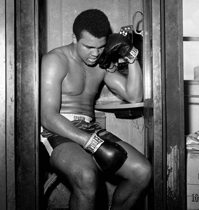 Muhammad at the Fifth Street Gym in Miami Beach, Florida on this date Febru...