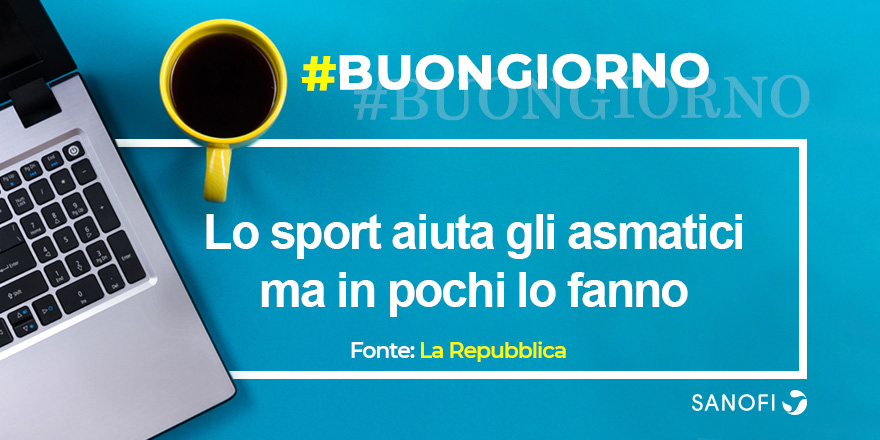 SanofiIT's tweet photo. L’attività fisica aiuta a migliorare la qualità di vita delle persone con asma. Ma attenzione: solo 4 su 10 la praticano. Per promuovere i benefici dello sport è nata la campagna social #holasmaefacciosport @repubblica #buongiorno #18febbraio https://t.co/XMcgCSzuqS