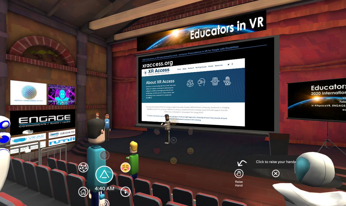 Enjoyed virtually attending talk by @TechThomas of @Equal_Entry on 'Inclusive #VR: #Disabilities' in #educatorsInVR summit #2020edinVR #edinVR #a11y