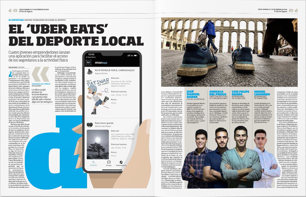 athletapp's tweet photo. Gran reportaje del Día de Segovia sobre este ilusionante proyecto.

Podréis encontralo completo en las páginas 63 y 64 del siguiente link.

https://t.co/DP5C8rLwnG https://t.co/ksEnKqnw4t