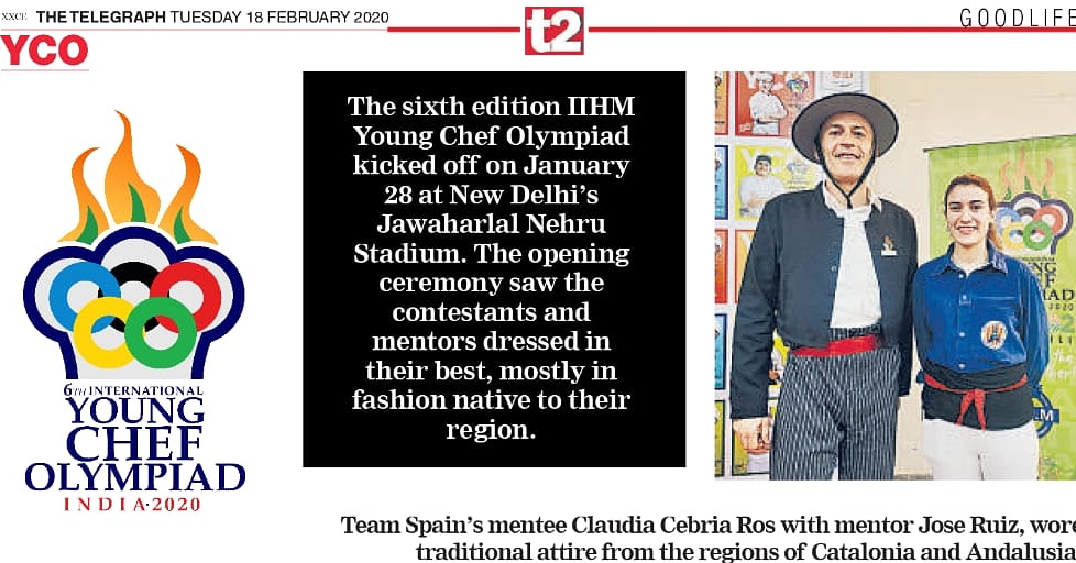 IIHMBangalore's tweet photo. IIHMHOTELSCHOOL: #YCO2020 #t2coversYCO
The Telegraph-t2 brings back snapshots of team #spain as they brought out their traditions through attire.
@ESHOBescola
#sustainability #culinarycompetition #eshob #eshobescola #someshob https://t.co/007GyWgiIX