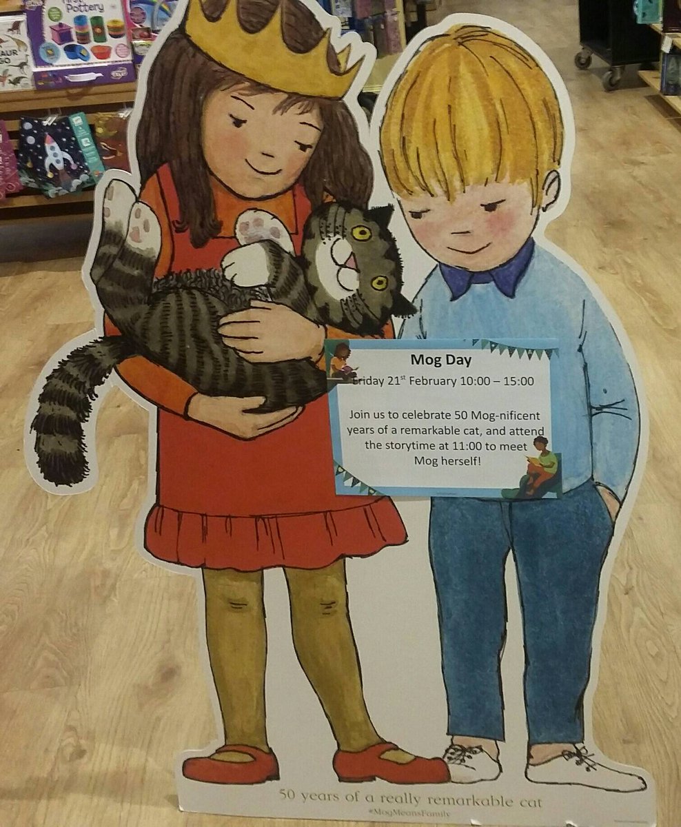 BhamWaterstones's tweet photo. ICYMI, we've got a real life celeb coming in this Friday. Mog will be with us celebrating her 50th anniversary. Pop in at 11:00 to attend our storytime &amp; meet her. https://t.co/orrBUVK88D