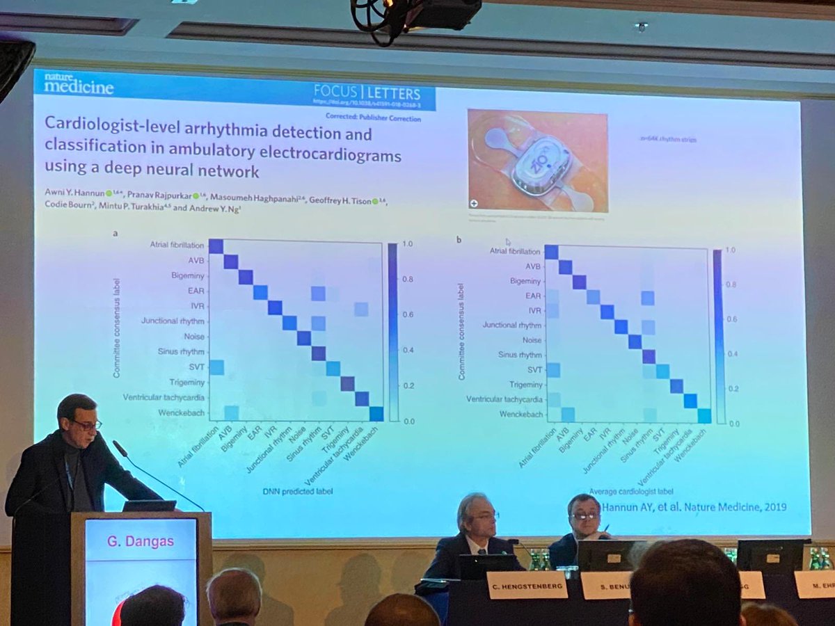 KardiologieWien's tweet photo. George Dangas on the use of #artificialintelligence in #Cardiology on day 3 of the #C3Congress

#deeplearning #Cardiotwitter #CardioEd #AI #DigitalMedicine #DigitalHealth https://t.co/zaVFrREUFl