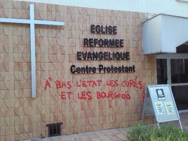 Des églises taguées à Toulouse et à Poitiers (Photos) ERDOXxRW4AEvLm8?format=jpg&name=900x900