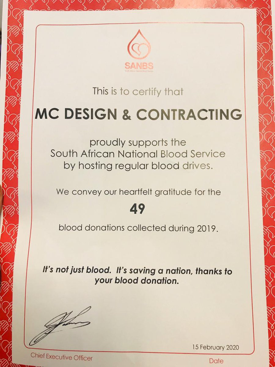designcontract's tweet image. Attended the #SANBS Annual Blood Drive Controller Breakfast in PE over the weekend.