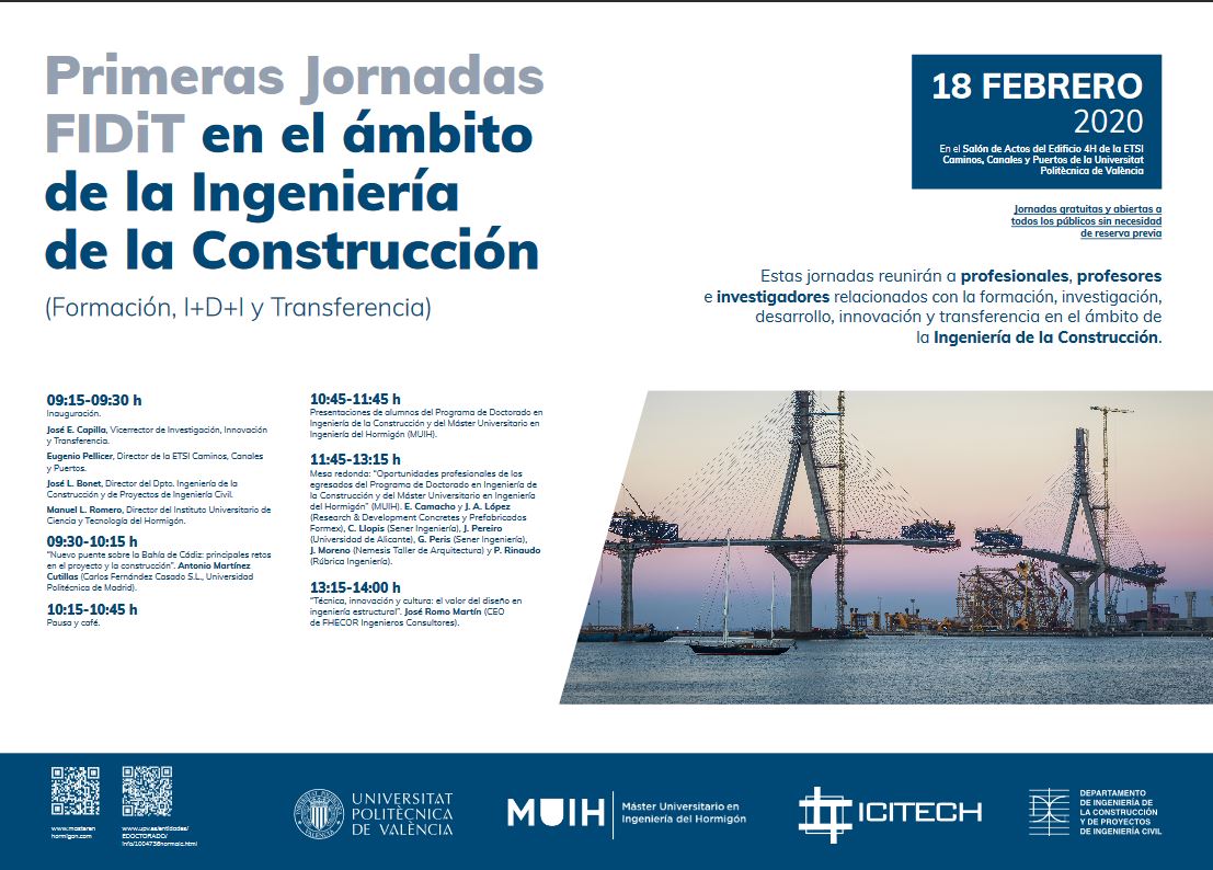 Estamos en las jornadas FIDiT en la Ingeniería de la Construcción: FORMACIÓN, I+D+I y TRANSFERENCIA en la UPV
#GmasP #GmasPingeniería <a href="/UPV/">Universitat Politècnica de València</a>