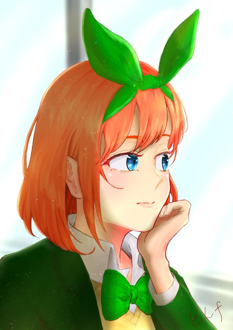 どんえふさんがTwitterに投稿した中野四葉(五等分の花嫁)のイラスト。