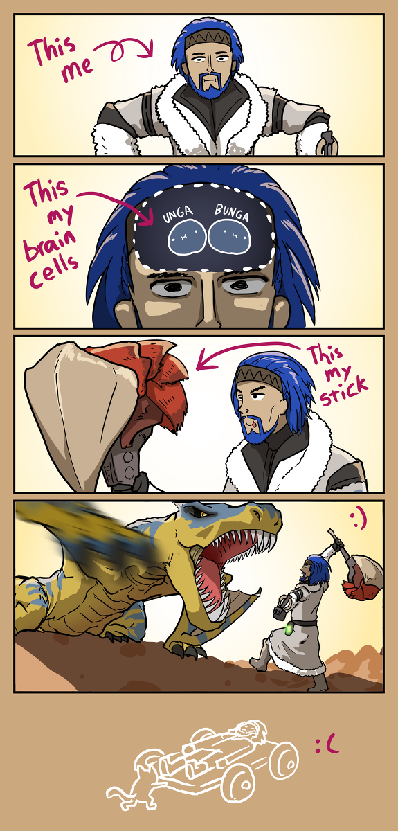 life as hammer main #モンハン #モンスターハンターワールド #ティガレックス #4コマ漫画 #monsterhunter #monsterhunterworld #hammer https://t.co/ddpF1VNHPq 