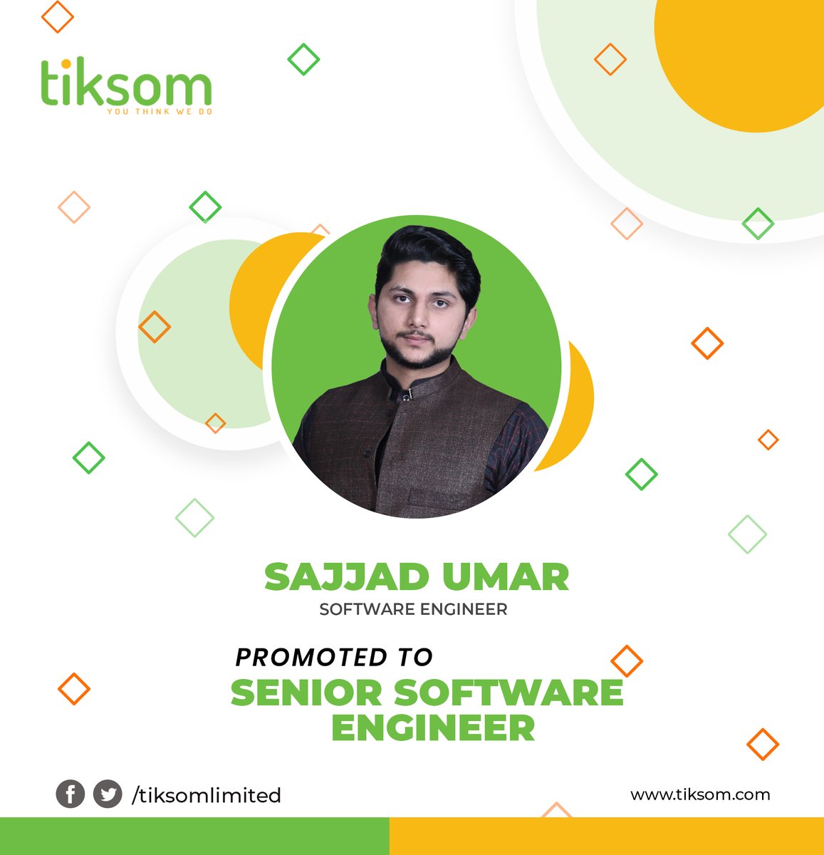 tiksomlimited's tweet photo. Congratulations @sumarstrikerr on your well-deserved promotion! We appreciate your energy, enthusiasm and all the work you do. Good luck in your new position.
#promotion #success #tiksomlimited #rubyonrailsexperts https://t.co/jqzQmdNMis