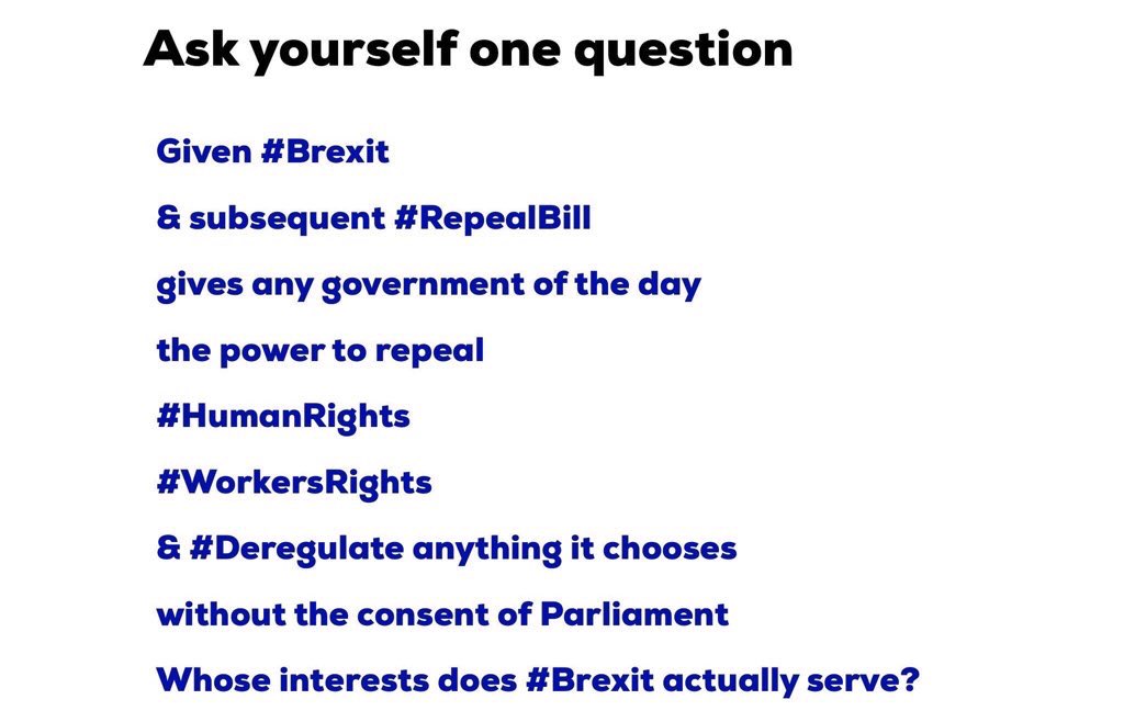 velvet2660's tweet image. They need us more than we need them, remember that old chestnut.

Members are members because they are #StrongerTogether. 
The U.K is a failing mess: weak. This won’t affect the orchestrators of Brexit, they need deregulation of #OurRights #OurFreedoms #ClimateDenial #WeakUnions.
