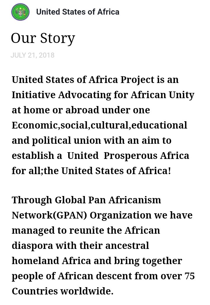 usafrikagov's tweet photo. United States of Africa project is more relevant than ever as we celebrate a Decade dedicated by @UN for people of African descent.
International Decade for People of African Descent (2015-2024)
#Reunification #AfricanDecade https://t.co/cne81W4aDJ