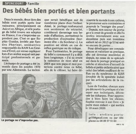 Juste1truc's tweet photo. Fin janvier, j'animais une séance de présentation du portage physiologique au RAM de Spincourt (55)
De nbreuses assistantes maternelles et mamans très intéressées et des débats captivants, suivis d'essayages 
 révélateurs :-)
#aporteedeplume 55/52/51 @estrepublicain https://t.co/gvDT3nVQ8o