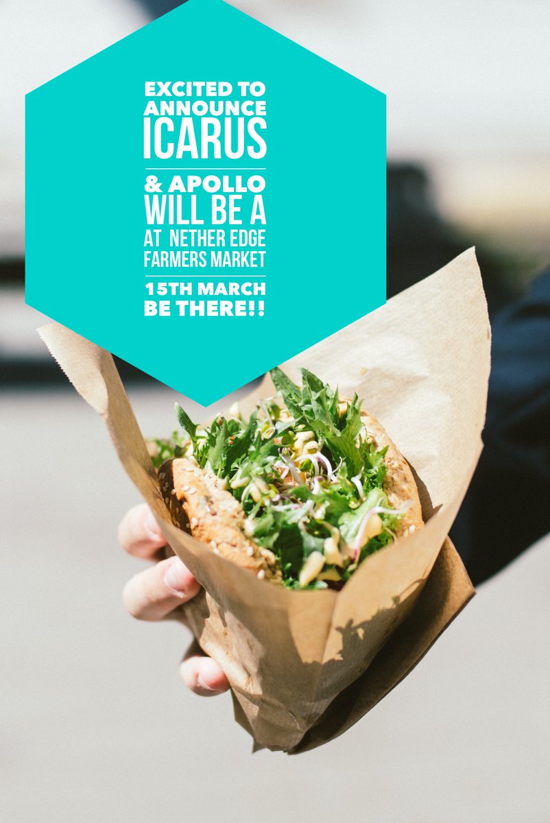We can’t wait to be part of the nether edge farmers market this March!! #sheffieldissuper #icarusandapollo #streetfood #vegan #vegetarian
