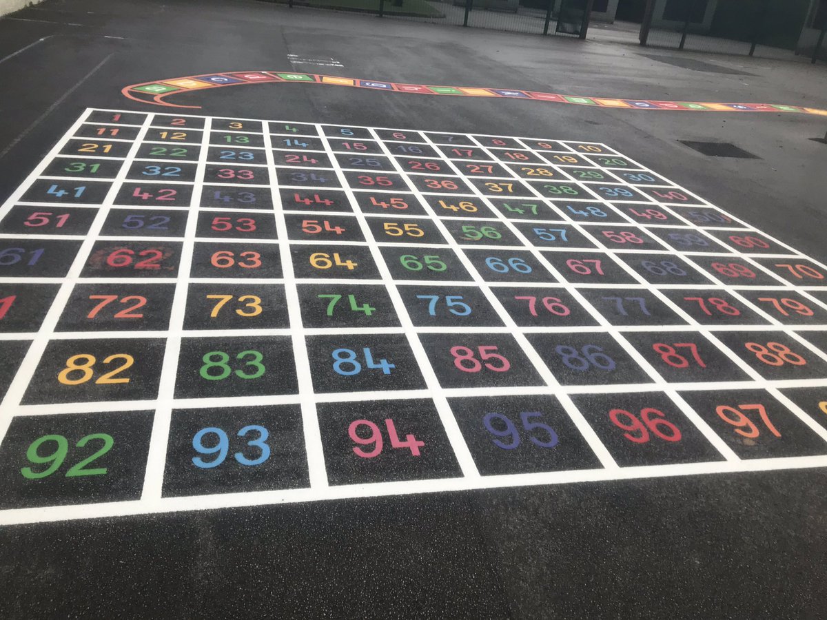 SBMAbbotsLea's tweet photo. Amazing progress on our playground markings. Still more to be done but the playground looks much better already. Thank you to @playperfectuk https://t.co/uqQTuwN7El